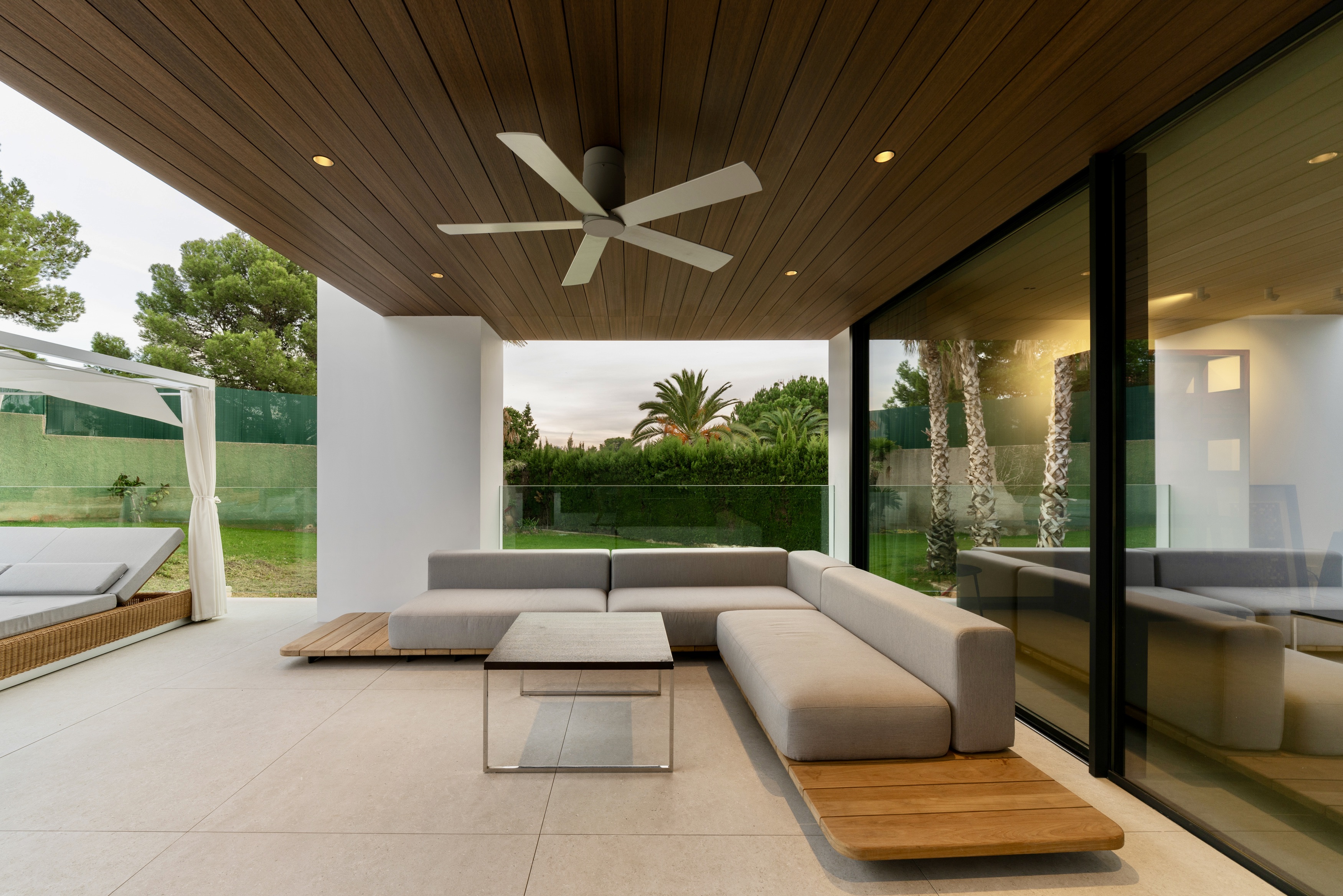 Exterior ceilings clad with Tech and Lignea on the Costa Blanca